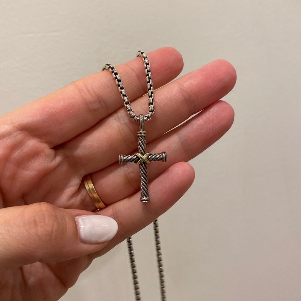 David Yurman Cross and Chain